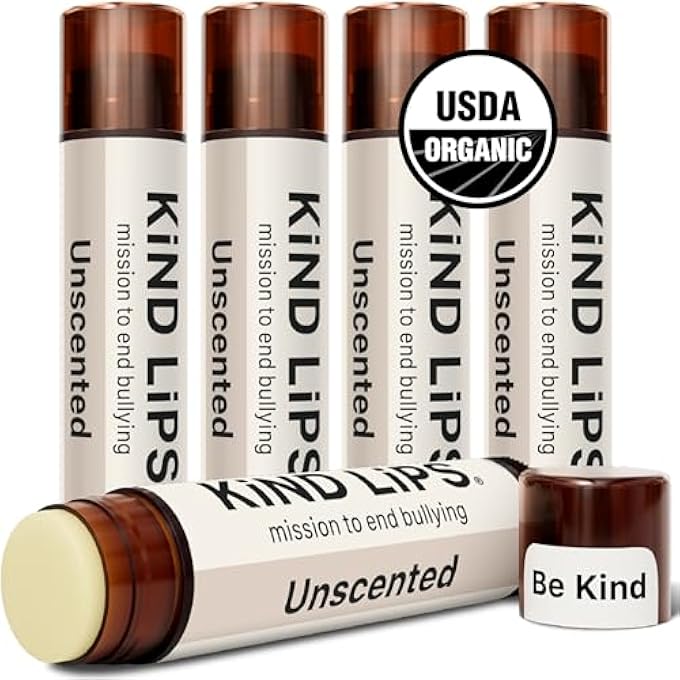Kind Lips LIP BALM - NOURISHING & MOISTURIZING LIP CARE | FOR DRY CHAPPED LIPS | INFUSED WITH SHEA BUTTER & BEESWAX | UNSCENTED | 0.15 OUNCE (PACK OF 5) - Image 1